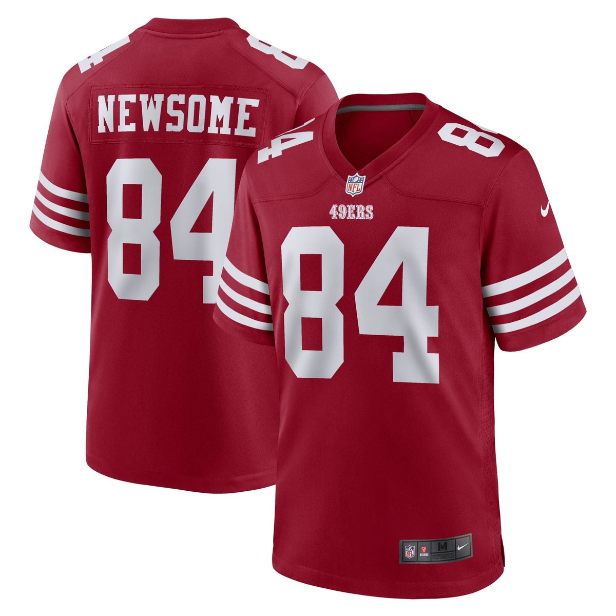 Men s Nike Dazz Newsome Scarlet San Francisco 49ers Team Game Jersey