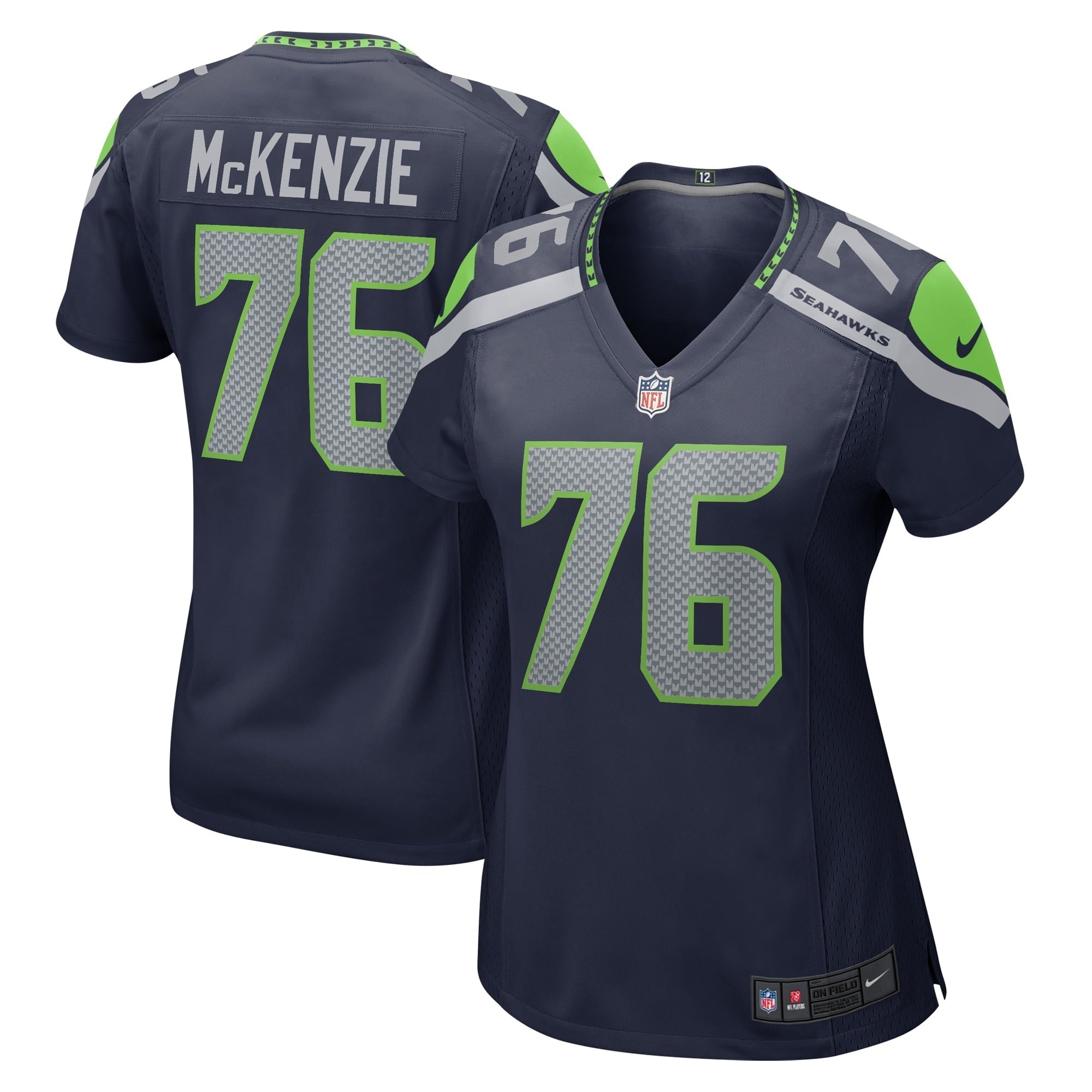 Women s Nike Jalen McKenzie College Navy Seattle Seahawks Home Game Player Jersey