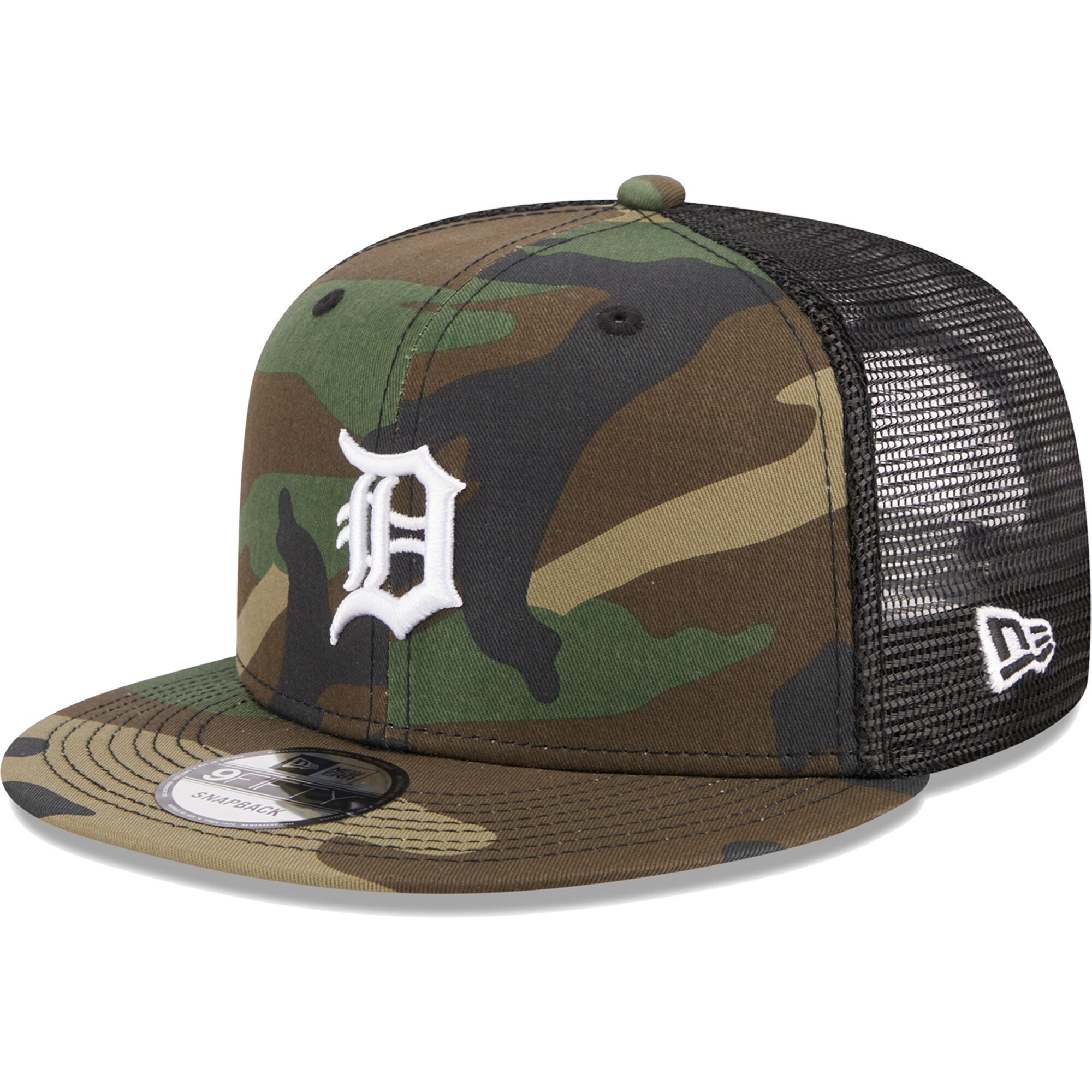 Detroit Tigers New Era Woodland Camo Trucker 9FIFTY Snapback Hat - Camo