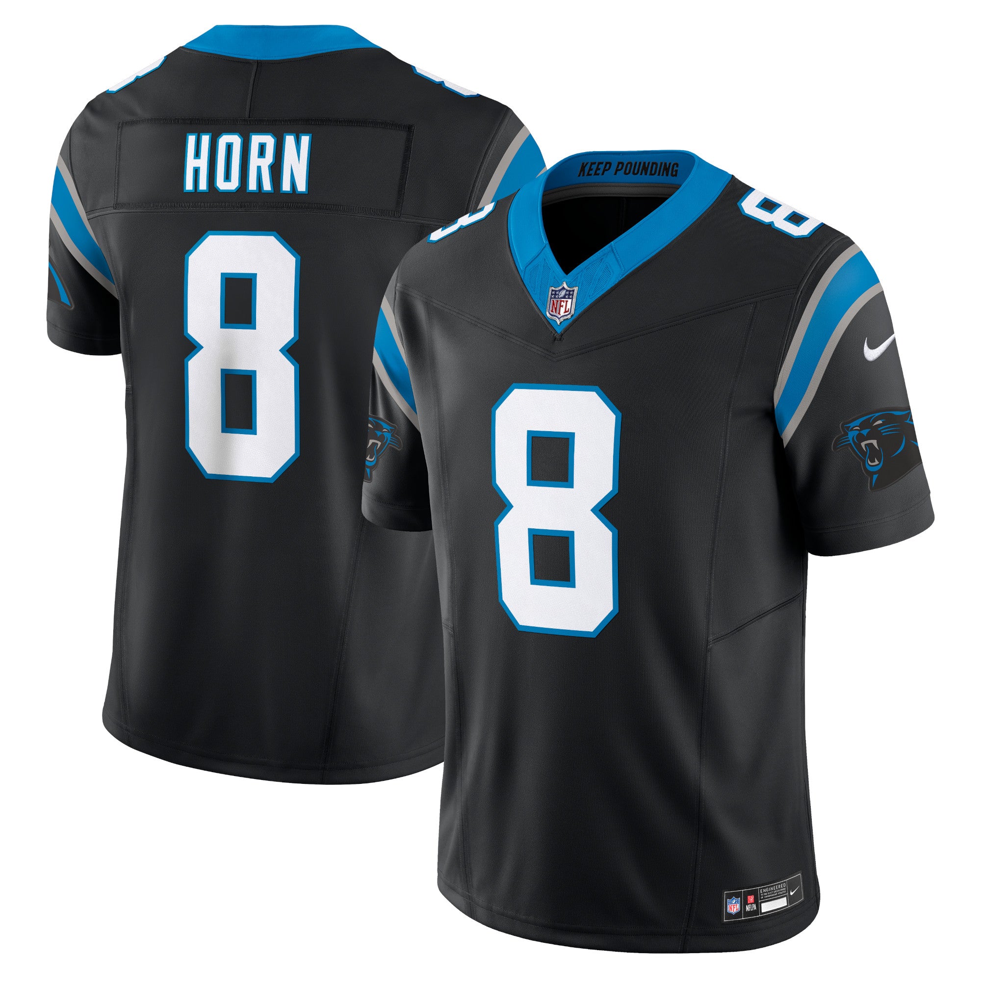 Jaycee Horn Carolina Panthers Nike Vapor F.U.S.E. Limited Jersey   Black
