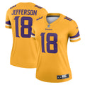 Women s Minnesota Vikings Justin Jefferson Inverted Legend Jersey Gold