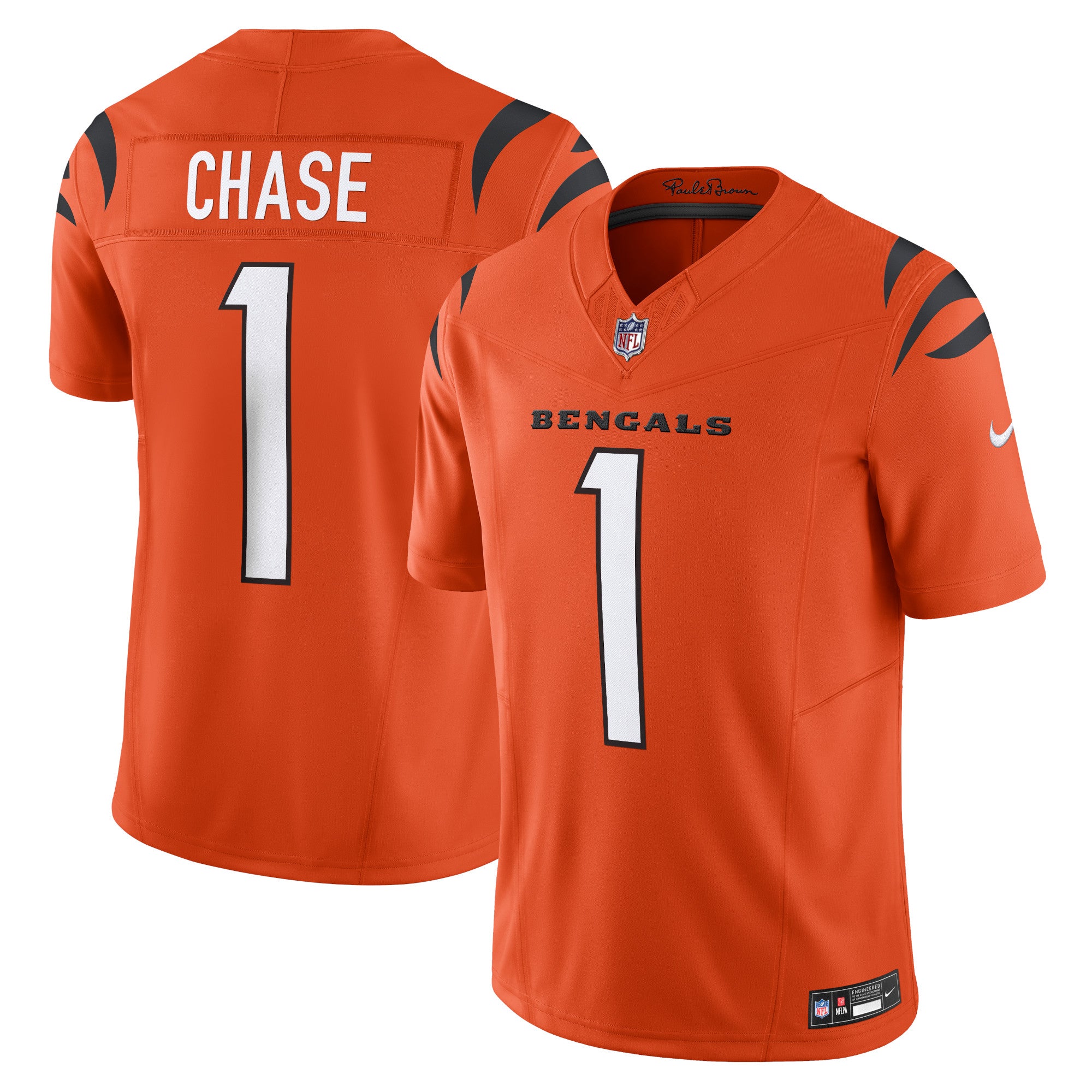 Ja Marr Chase Cincinnati Bengals Nike Vapor F.U.S.E. Limited Jersey   Orange
