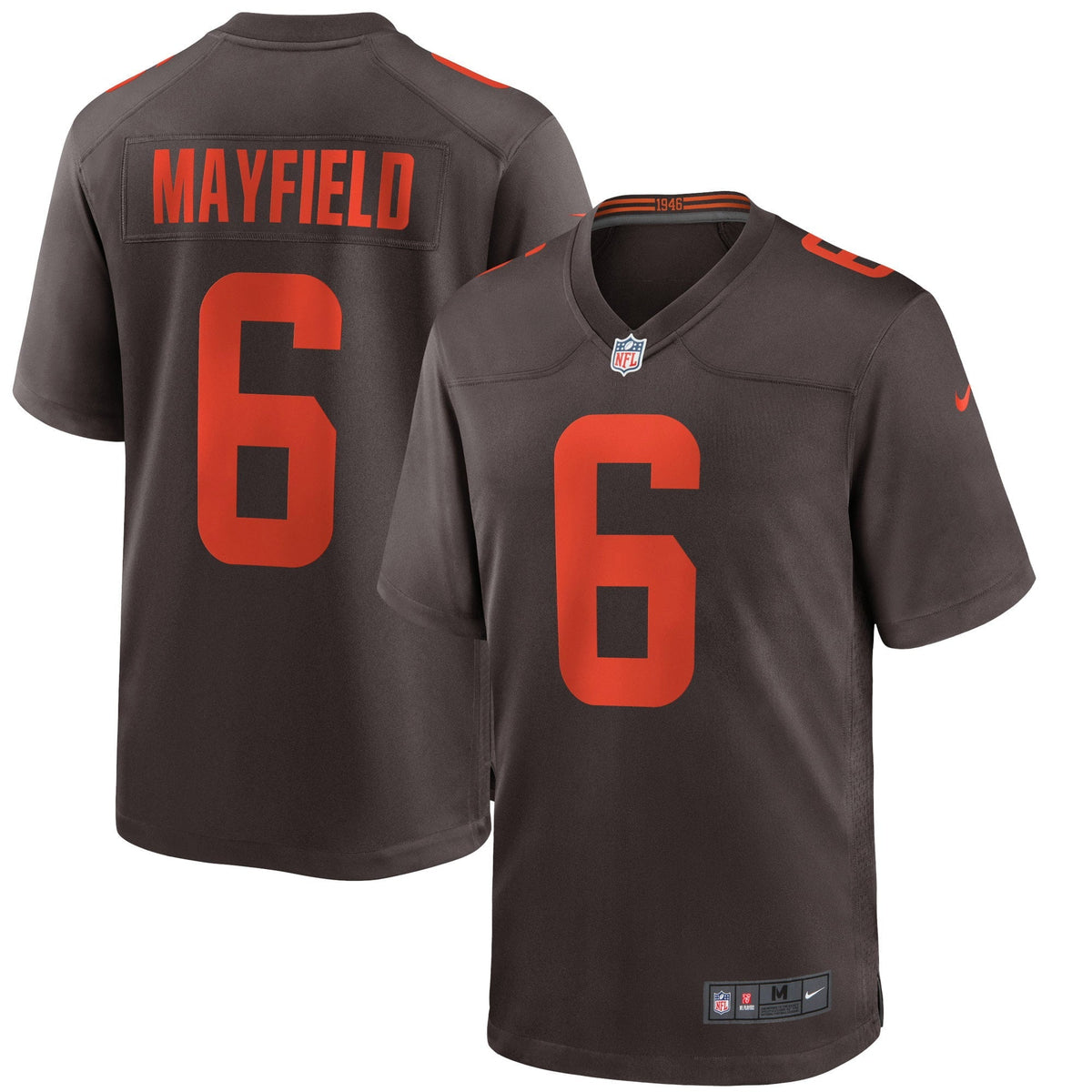 Men s Nike Baker Mayfield Brown Cleveland Browns Alternate Game Jersey
