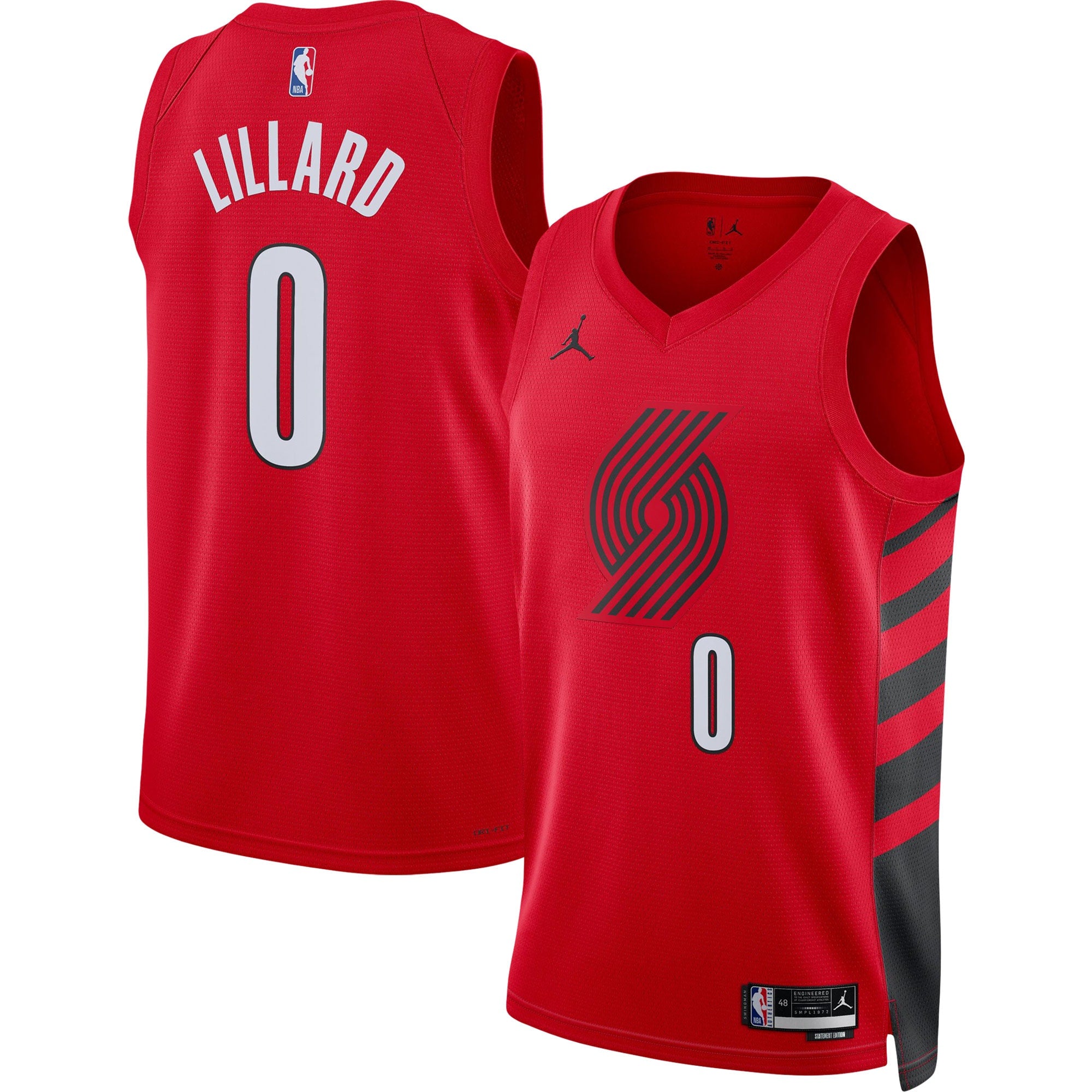 Damian Lillard Portland Trail Blazers Jordans Brand Unisex Swingman Jersey - Statement Edition - Red