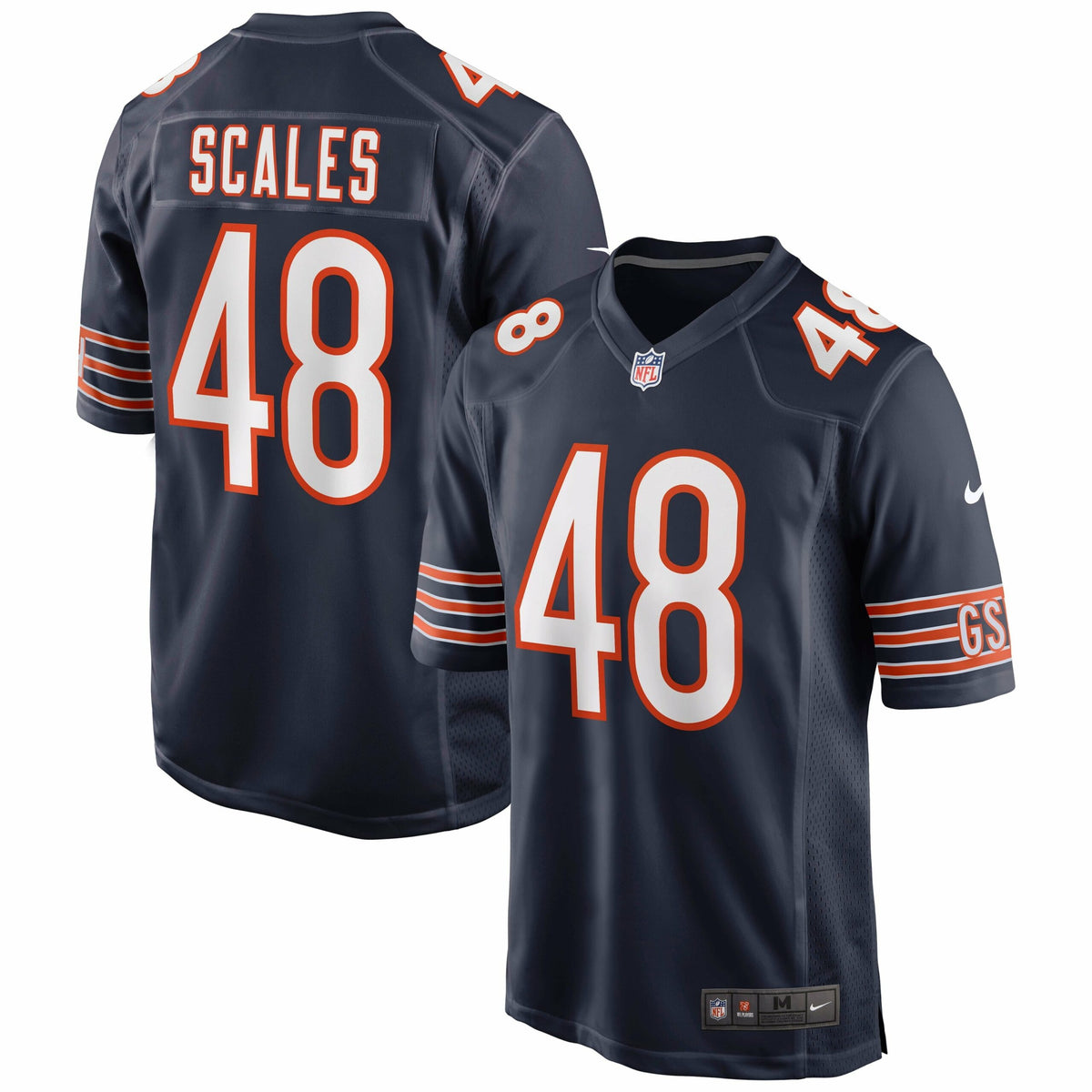 Men s Nike Patrick Scales Navy Chicago Bears Game Jersey