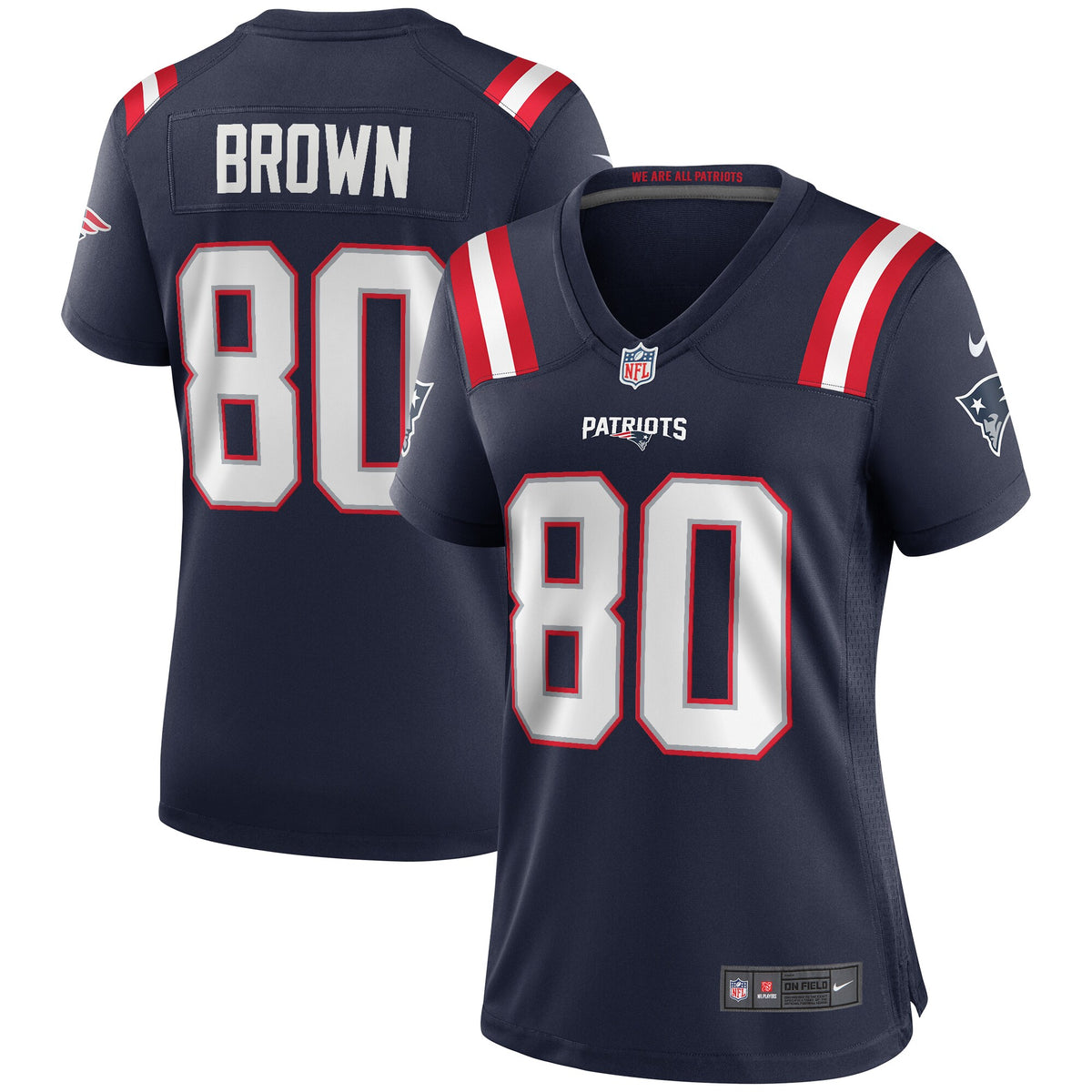 Troy Brown New England Patriots Nike Women s Game Retired Player Jersey   Navy