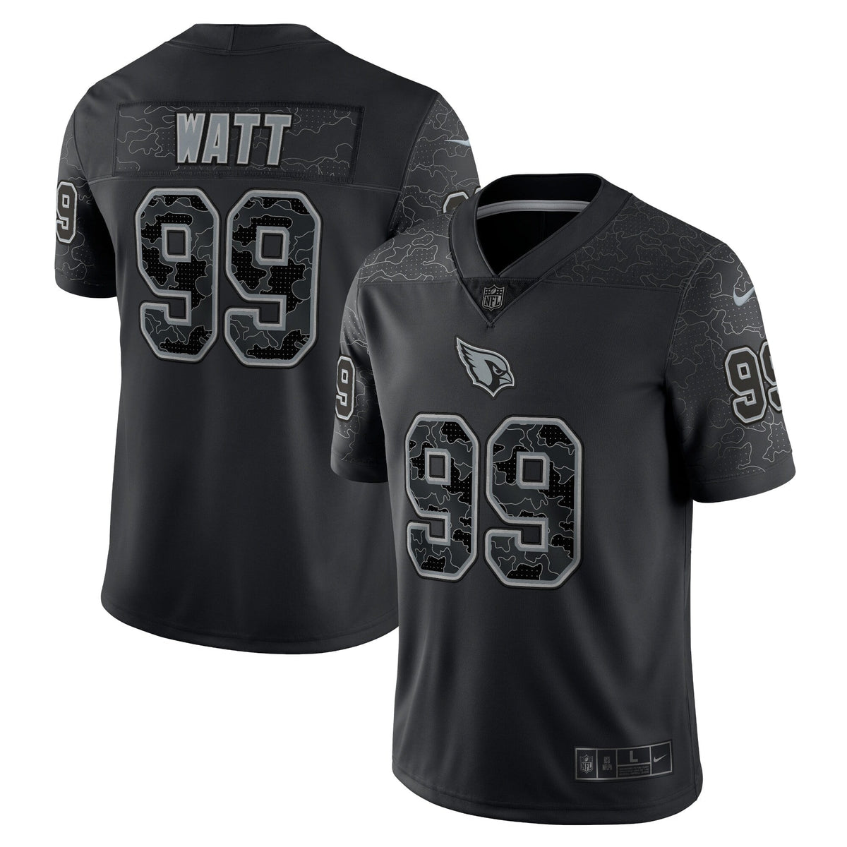 Men s Nike J.J. Watt Black Arizona Cardinals RFLCTV Limited Jersey