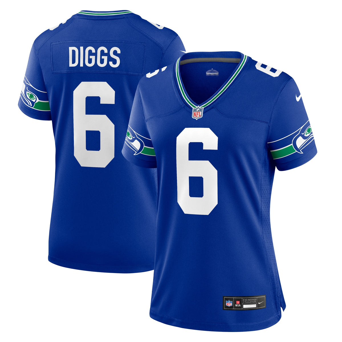 Quandre Diggs Seattle Seahawks Nike Women s Throwback Player Game Jersey Royal