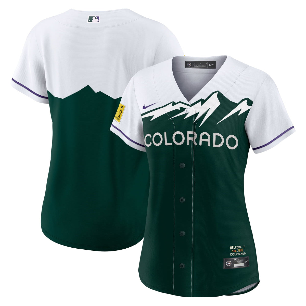 Women's Nike White/Forest Green Colorado Rockies City Connect Replica Team Jersey