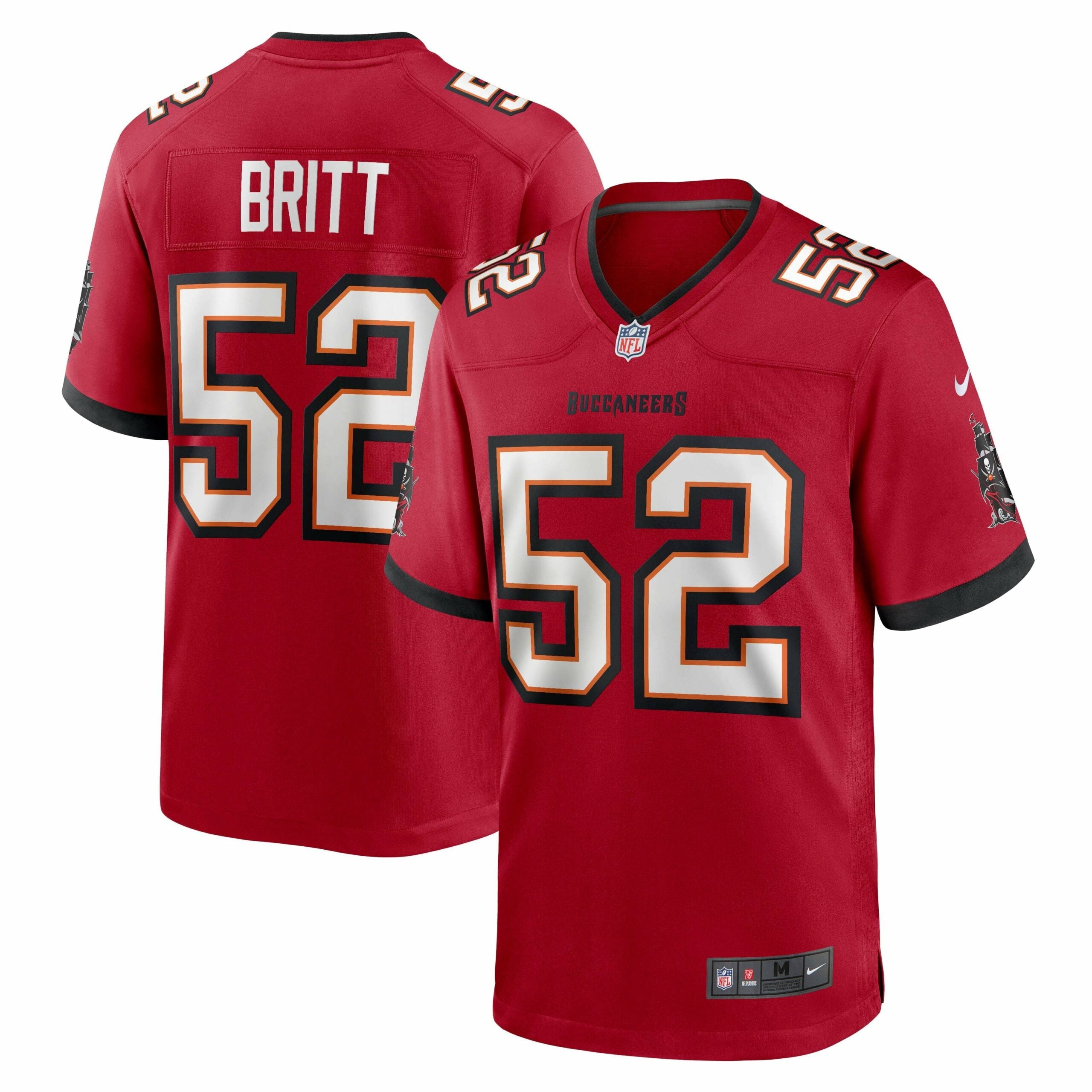 Men s Nike K.J. Britt Red Tampa Bay Buccaneers Game Jersey