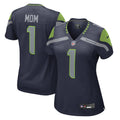 Women s Nike Number 1 Mom College Navy Seattle Seahawks Game Jersey