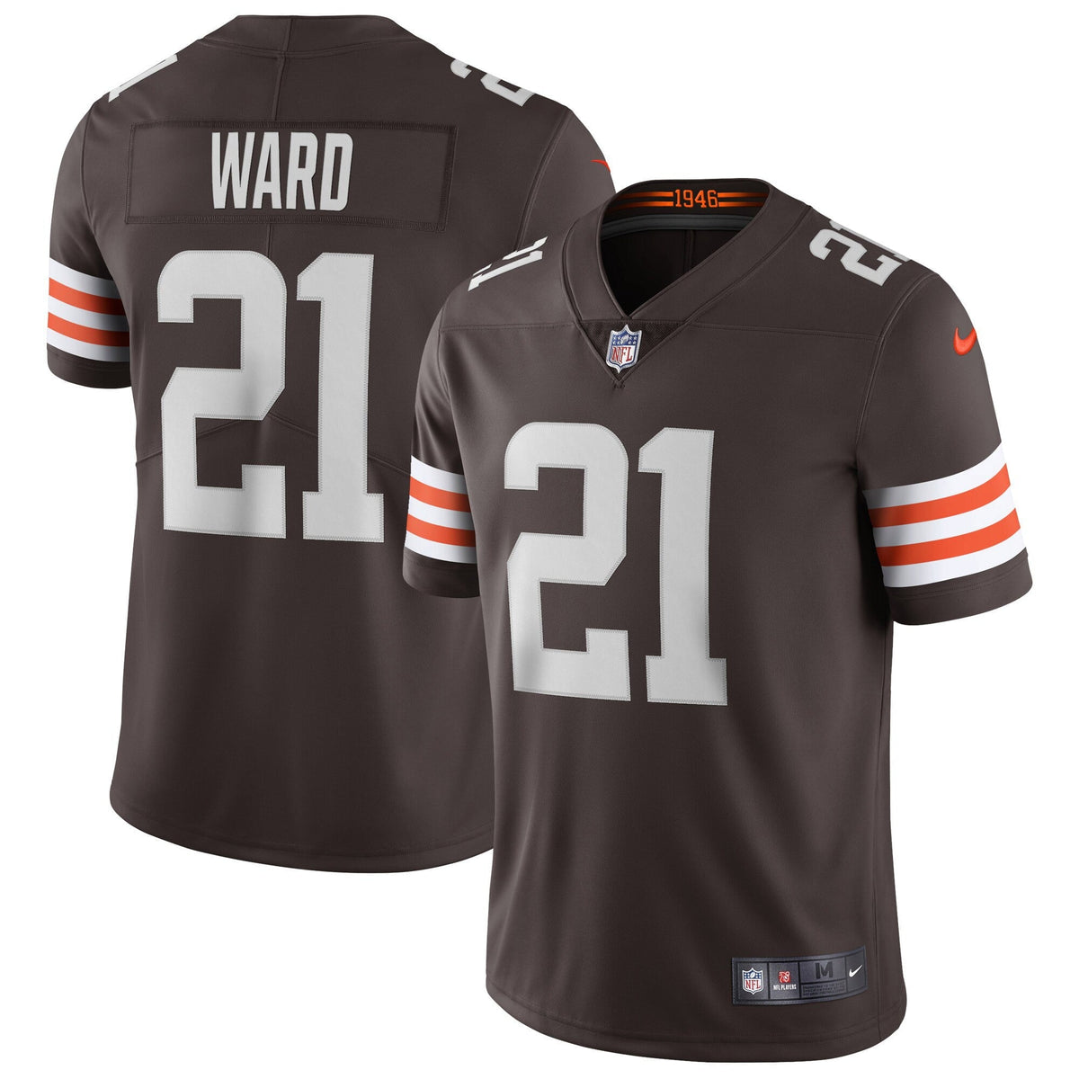 Men s Nike Denzel Ward Brown Cleveland Browns Vapor Limited Jersey