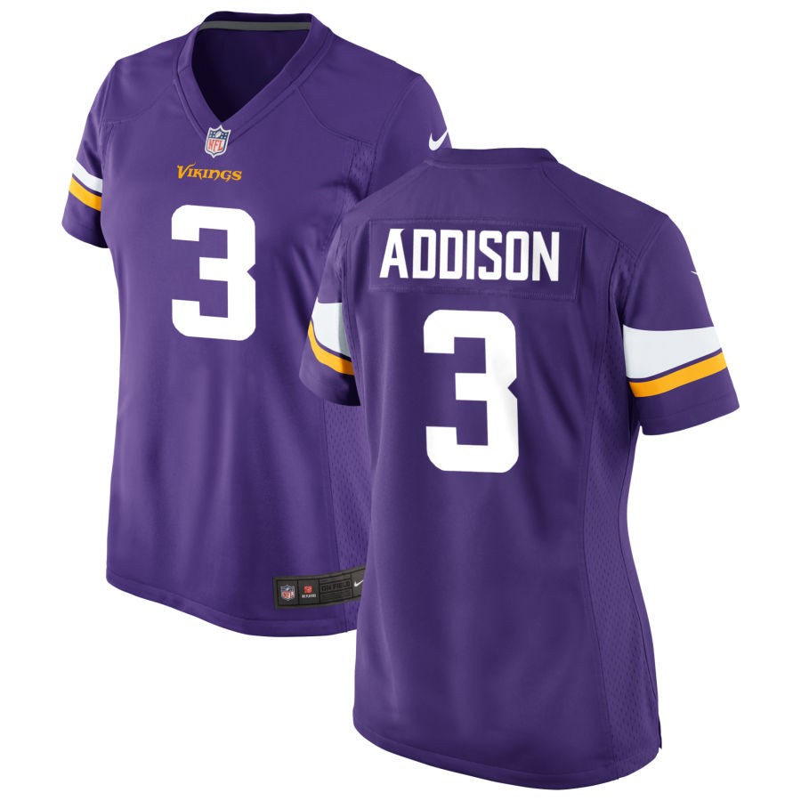 Women s Minnesota Vikings Jordan Addison Game Jersey   Purple