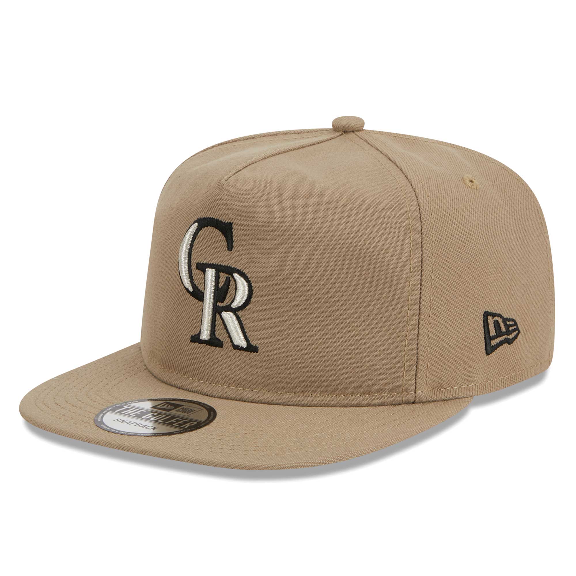 Colorado Rockies New Era Golfer Adjustable Hat - Khaki