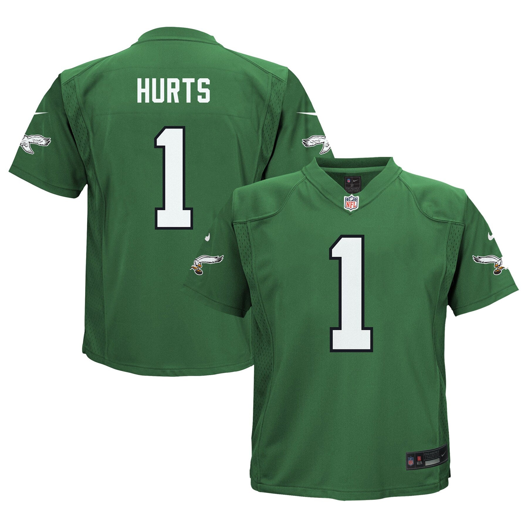 Jalen Hurts Philadelphia Eagles Nike Toddler Game Jersey   Kelly Green