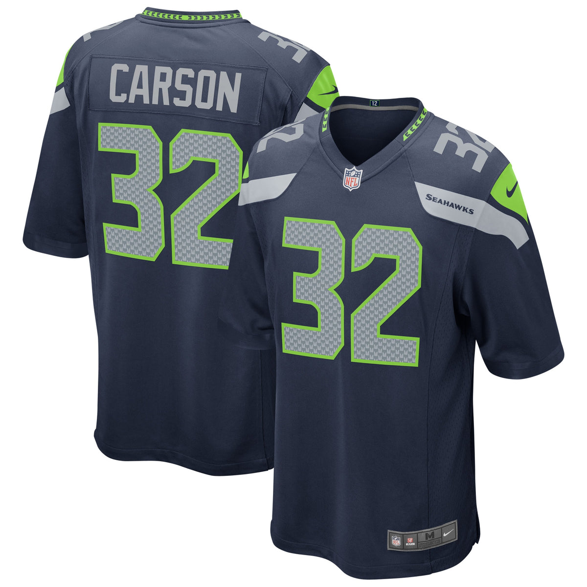 Chris Carson Seattle Seahawks Nike Game Player Jersey Navy