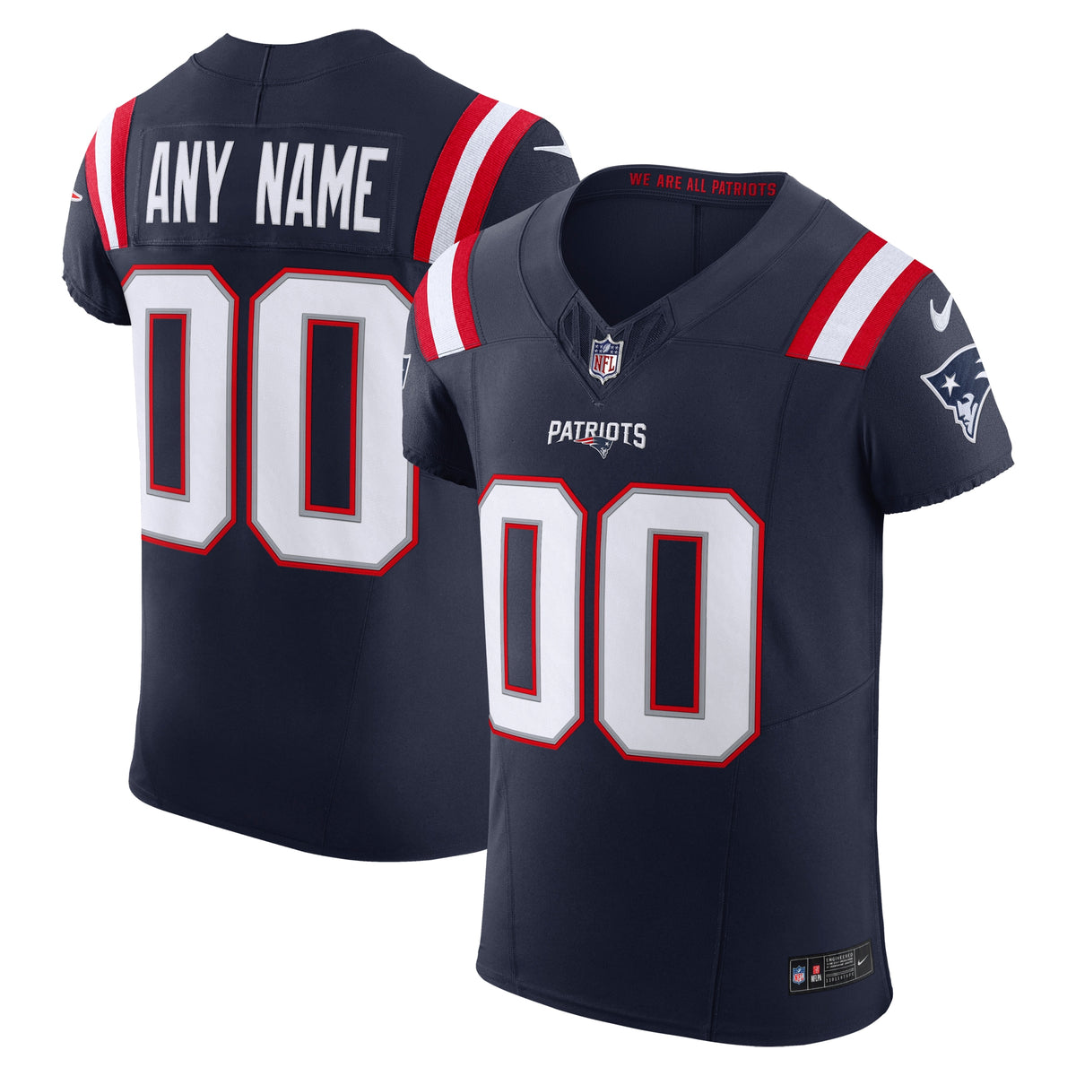 New England Patriots Nike Vapor F.U.S.E. Elite Custom Jersey   Navy