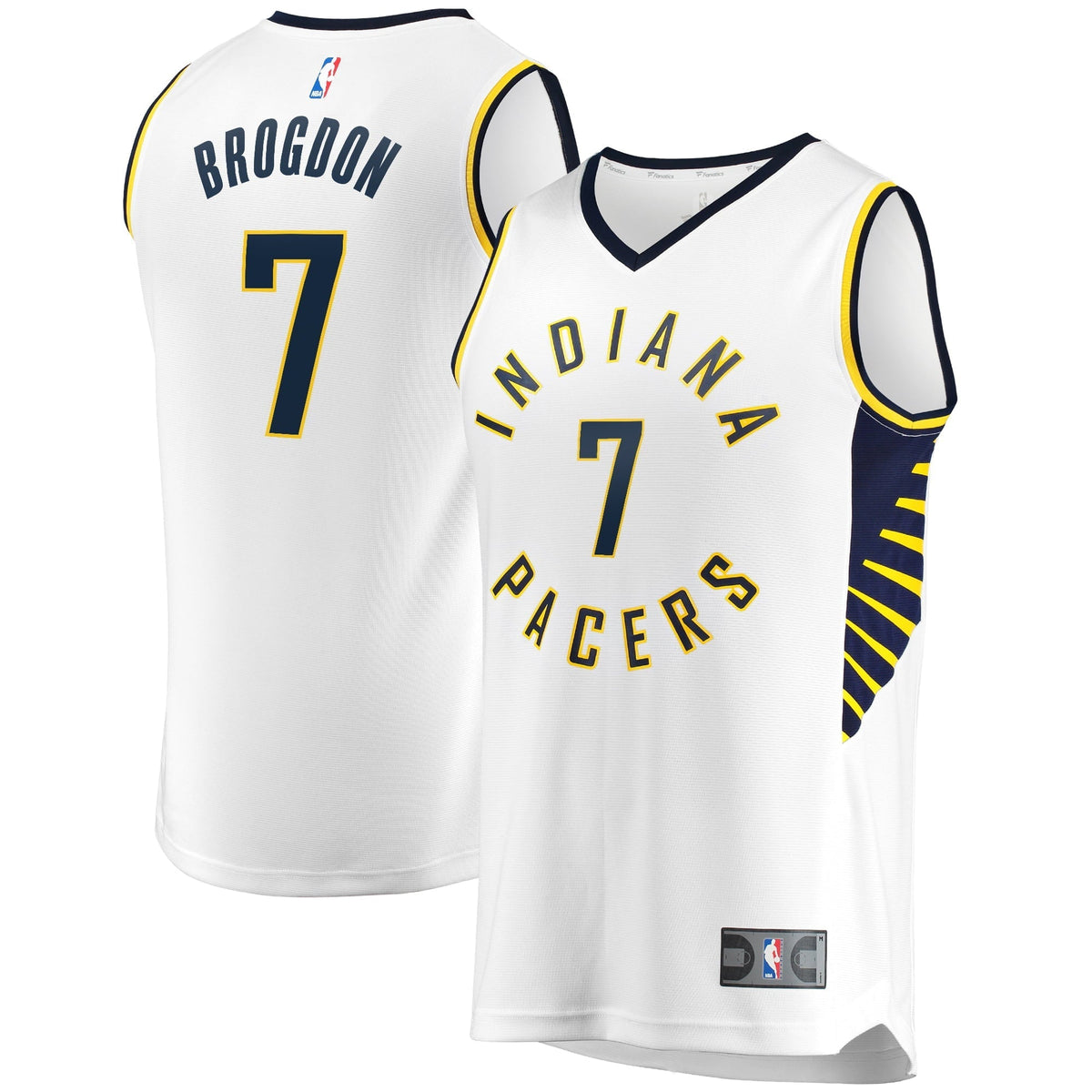 Men's Fanatics Branded Malcolm Brogdon White Indiana Pacers Fast Break Replica Jersey - Association Edition