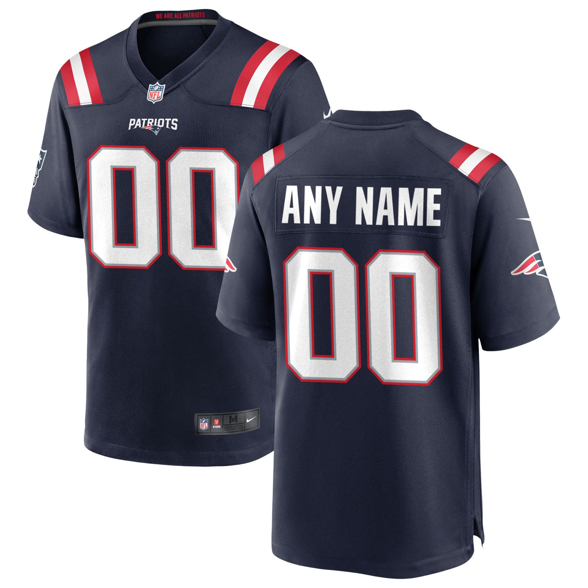 Nike New England Patriots Custom Game Jersey   Navy