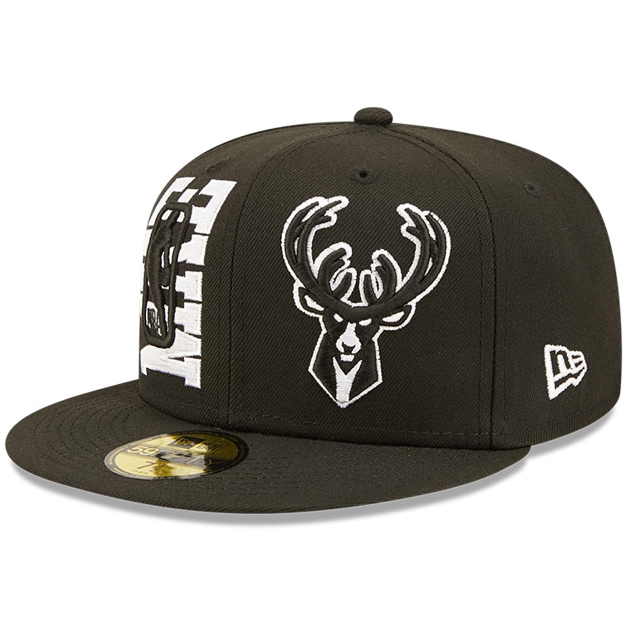 Milwaukee Bucks New Era 2022 NBA Draft 59FIFTY Fitted Hat - Black/White