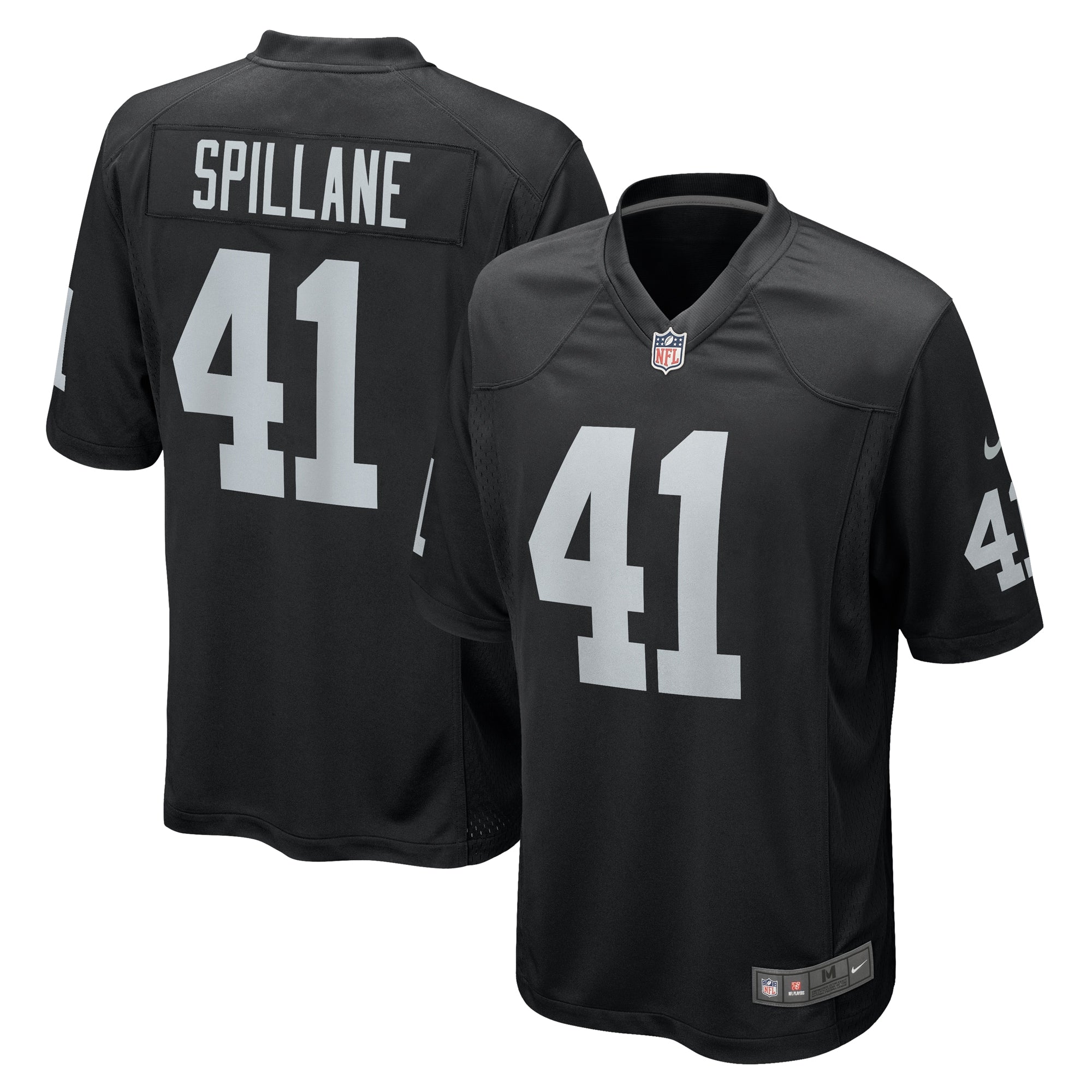 Robert Spillane Las Vegas Raiders Nike Game Player Jersey   Black