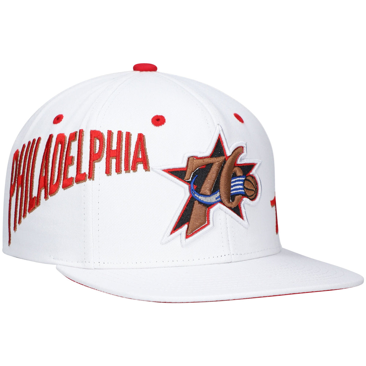 Philadelphia 76ers Mitchell & Ness x Lids Hardwood Classics Reppin Retro Snapback Hat - White