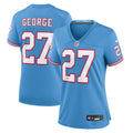 Eddie George Tennessee Titans Nike Women s Oilers Throwback Retired Player Game Jersey   Light Blue
