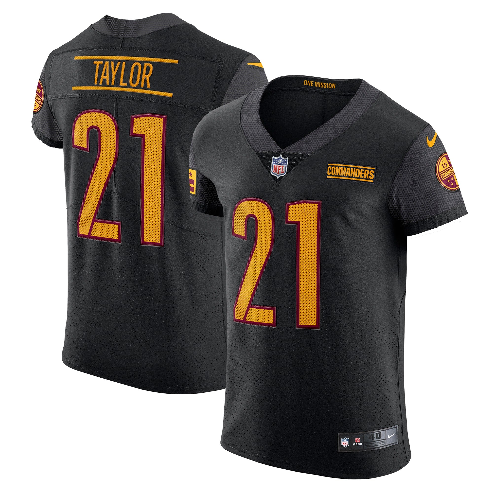 Sean Taylor Washington Commanders Nike Vapor Elite Retired Player Jersey   Black