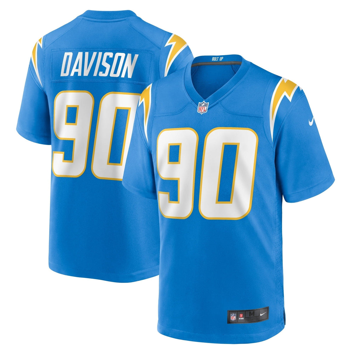 Men s Nike Tyeler Davison Powder Blue Los Angeles Chargers Home Game Player Jersey