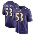 Men s Nike Del Shawn Phillips Purple Baltimore Ravens Game Player Jersey