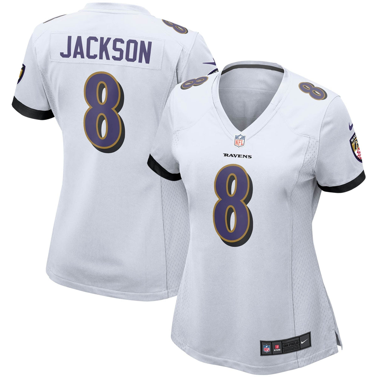 Women s Nike Lamar Jackson White Baltimore Ravens Game Jersey