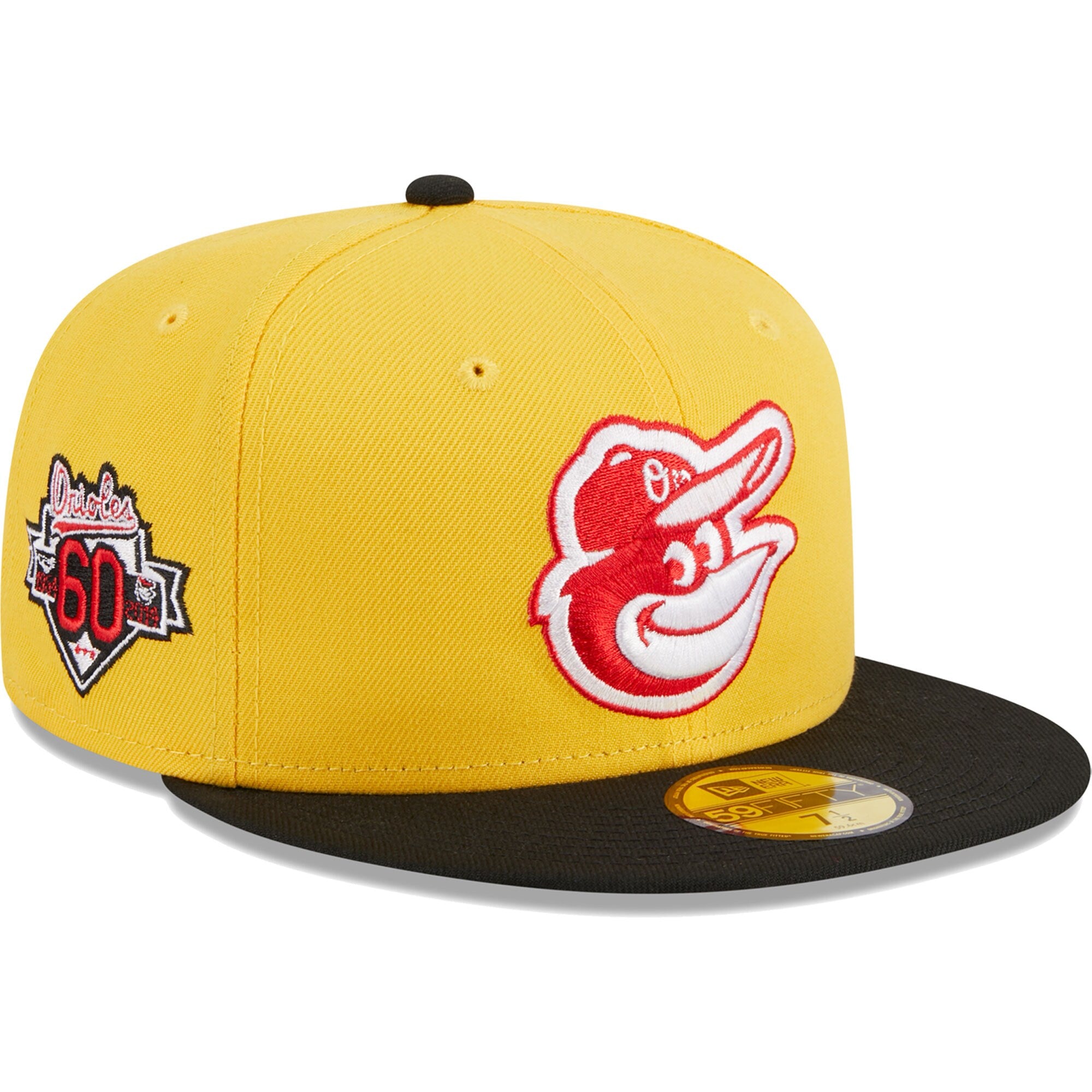 Baltimore Orioles New Era Grilled 59FIFTY Fitted Hat - Yellow/Black