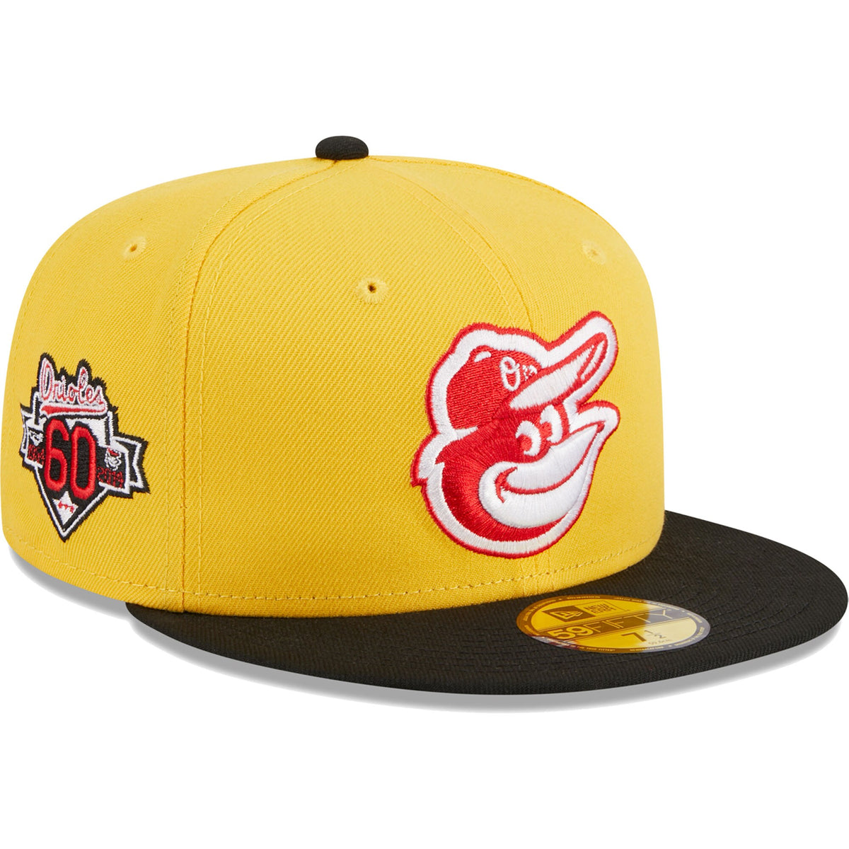 Baltimore Orioles New Era Grilled 59FIFTY Fitted Hat - Yellow/Black