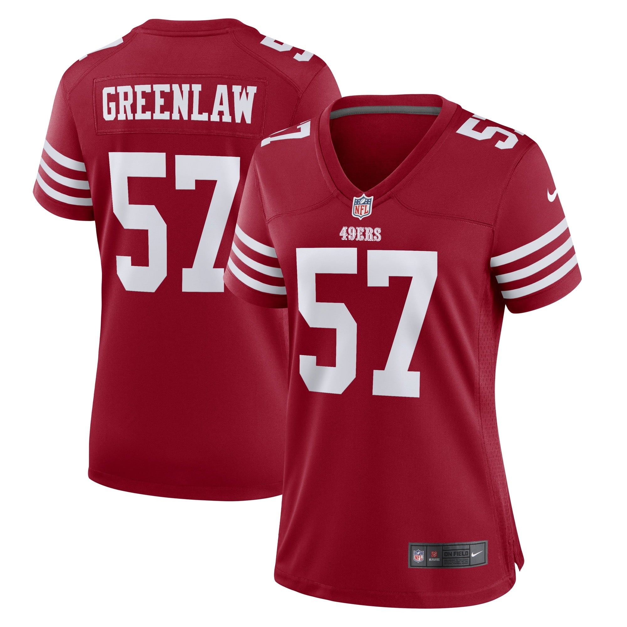 Women s Nike Dre Greenlaw Scarlet San Francisco 49ers Home Game Player Jersey