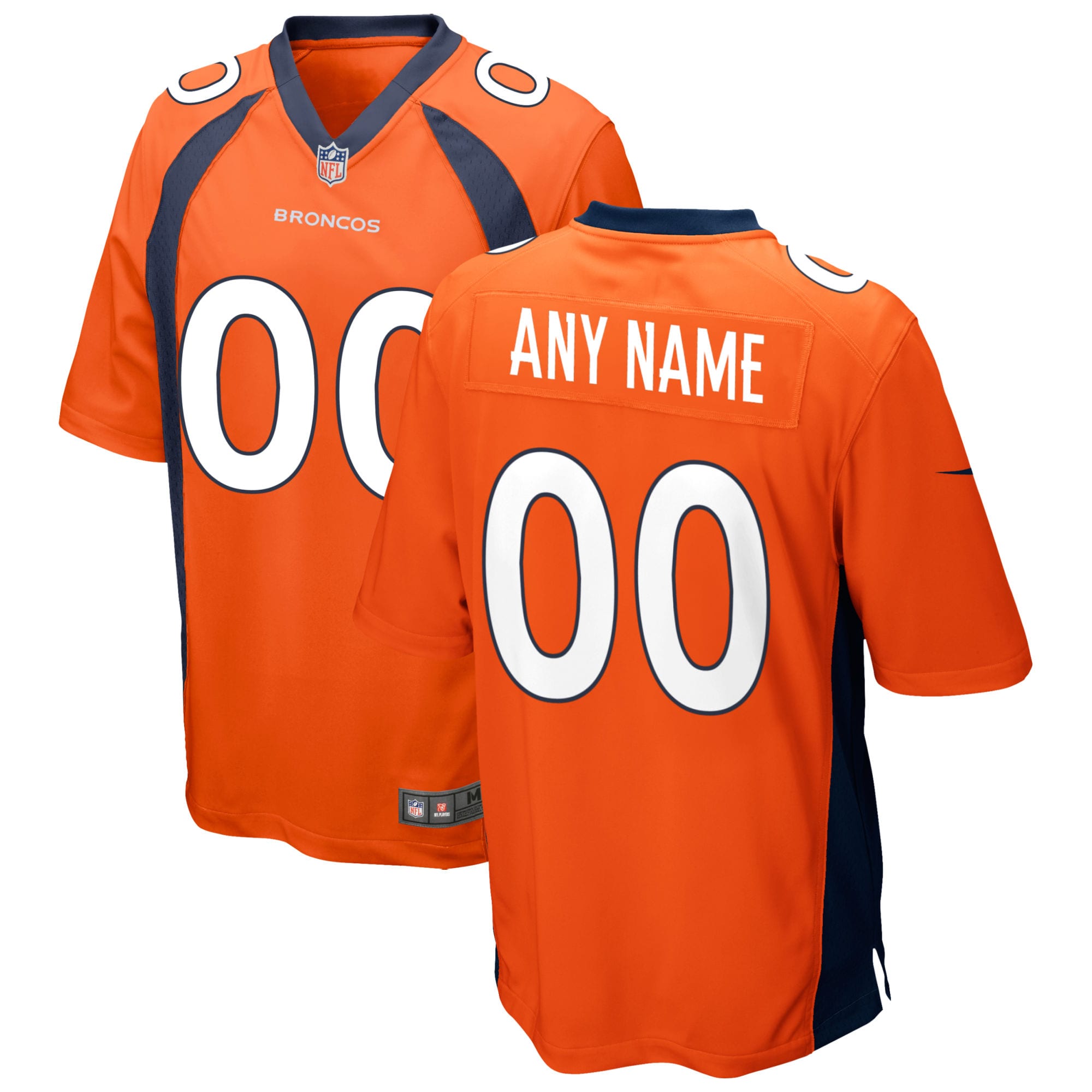 Denver Broncos Nike Custom Game Jersey   Orange
