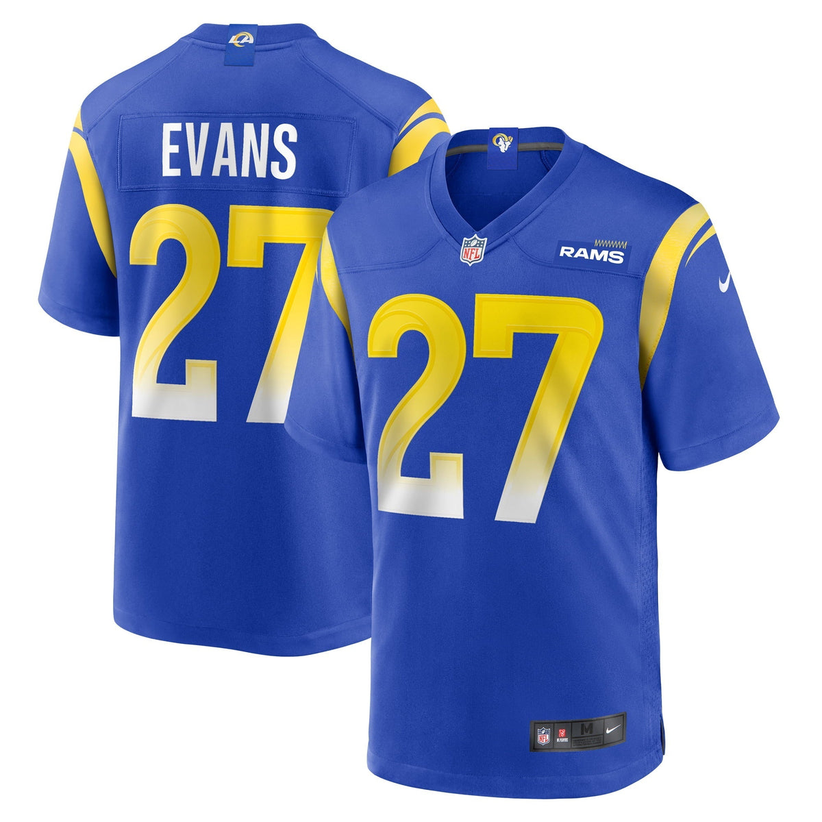 Men s Nike Tiyon Evans Royal Los Angeles Rams Home Game Jersey