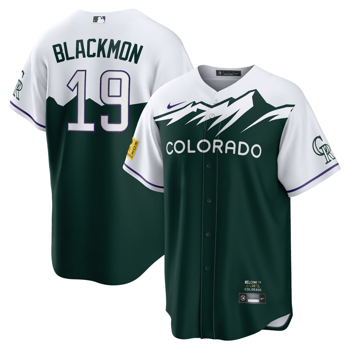 Men's Nike Charlie Blackmon Green Colorado Rockies 2022 City Connect Replica Player Jersey