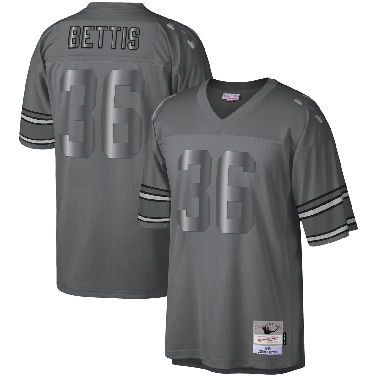 Jerome Bettis Pittsburgh Steelers Mitchell   Ness 1996 Retired Player Metal Legacy Jersey   Charcoal