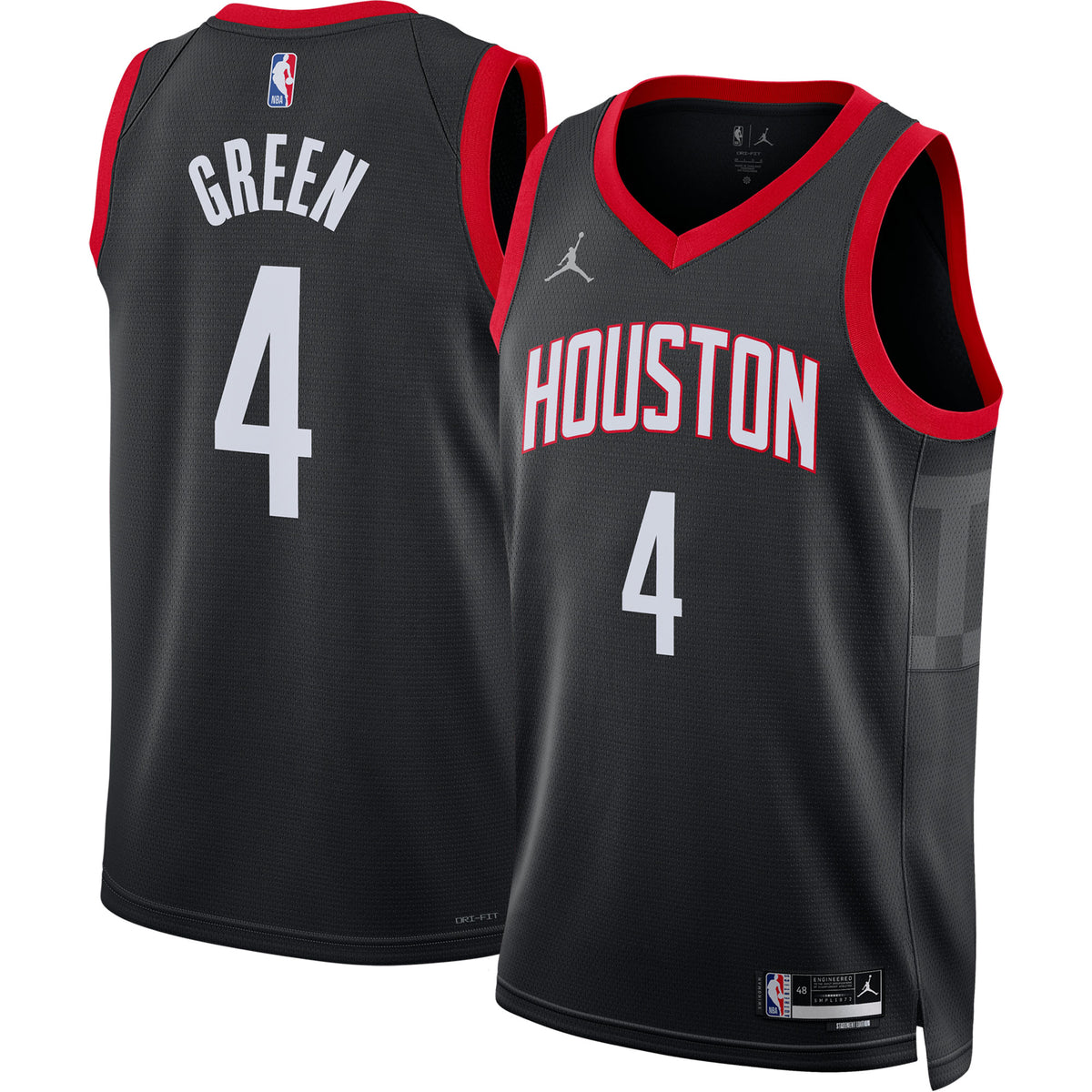 Jalen Green Houston Rockets Jordans Brand Unisex Swingman Jersey - Statement Edition - Black