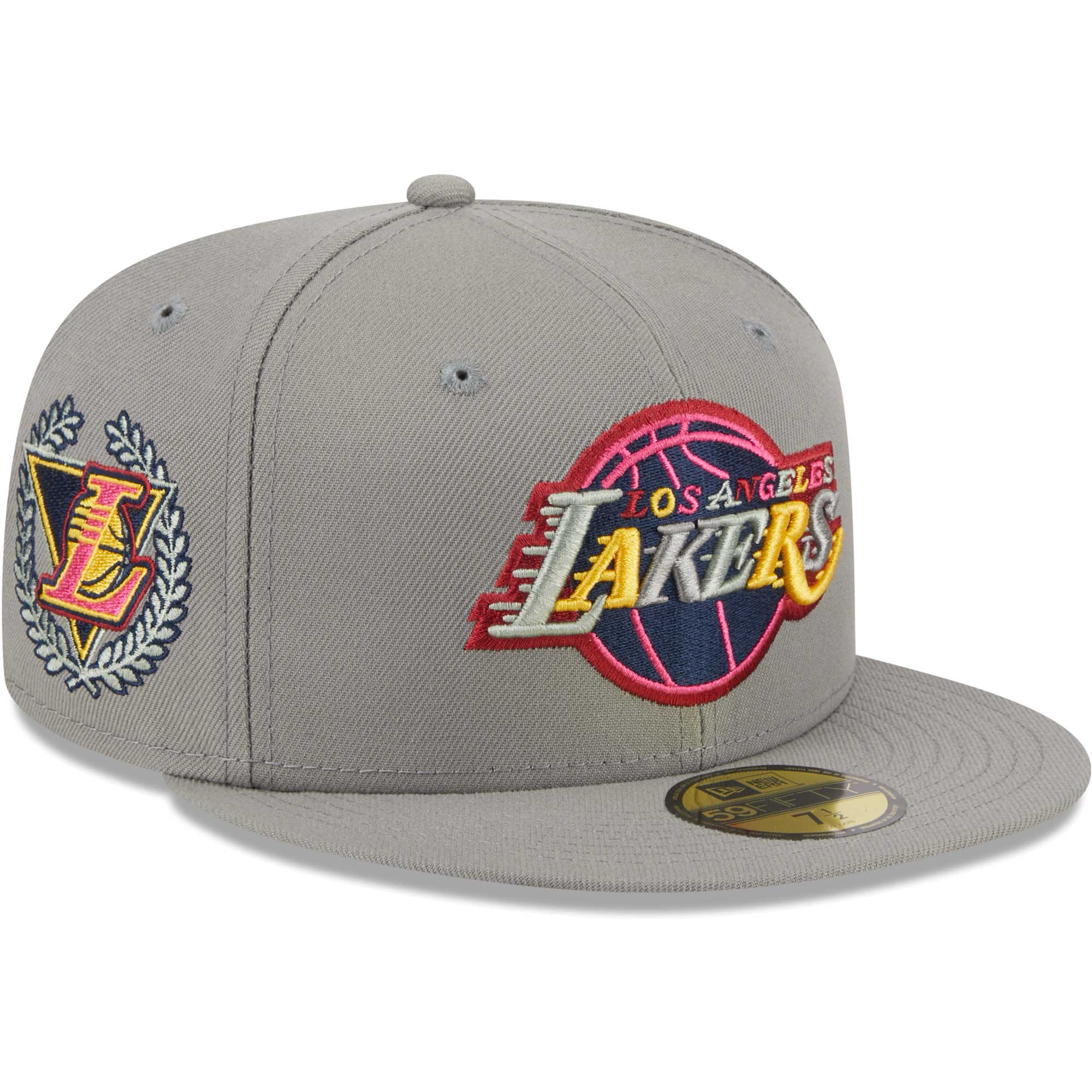 Los Angeles Lakers New Era Color Pack 59FIFTY Fitted Hat - Gray
