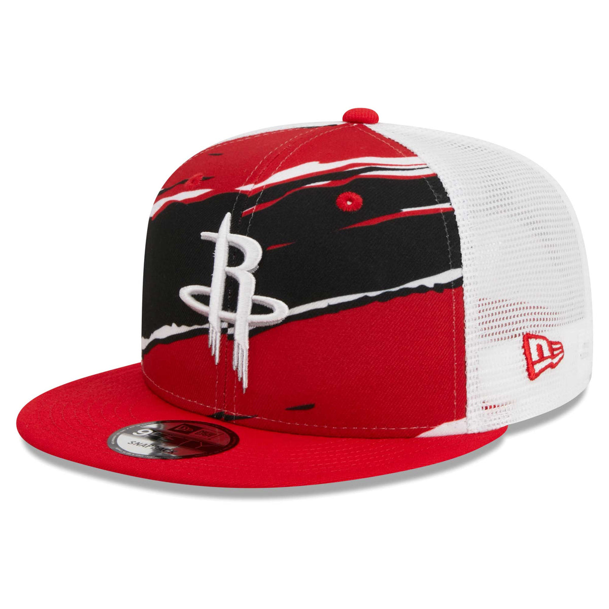 Houston Rockets New Era Tear Trucker 9FIFTY Adjustable Hat - Red/White