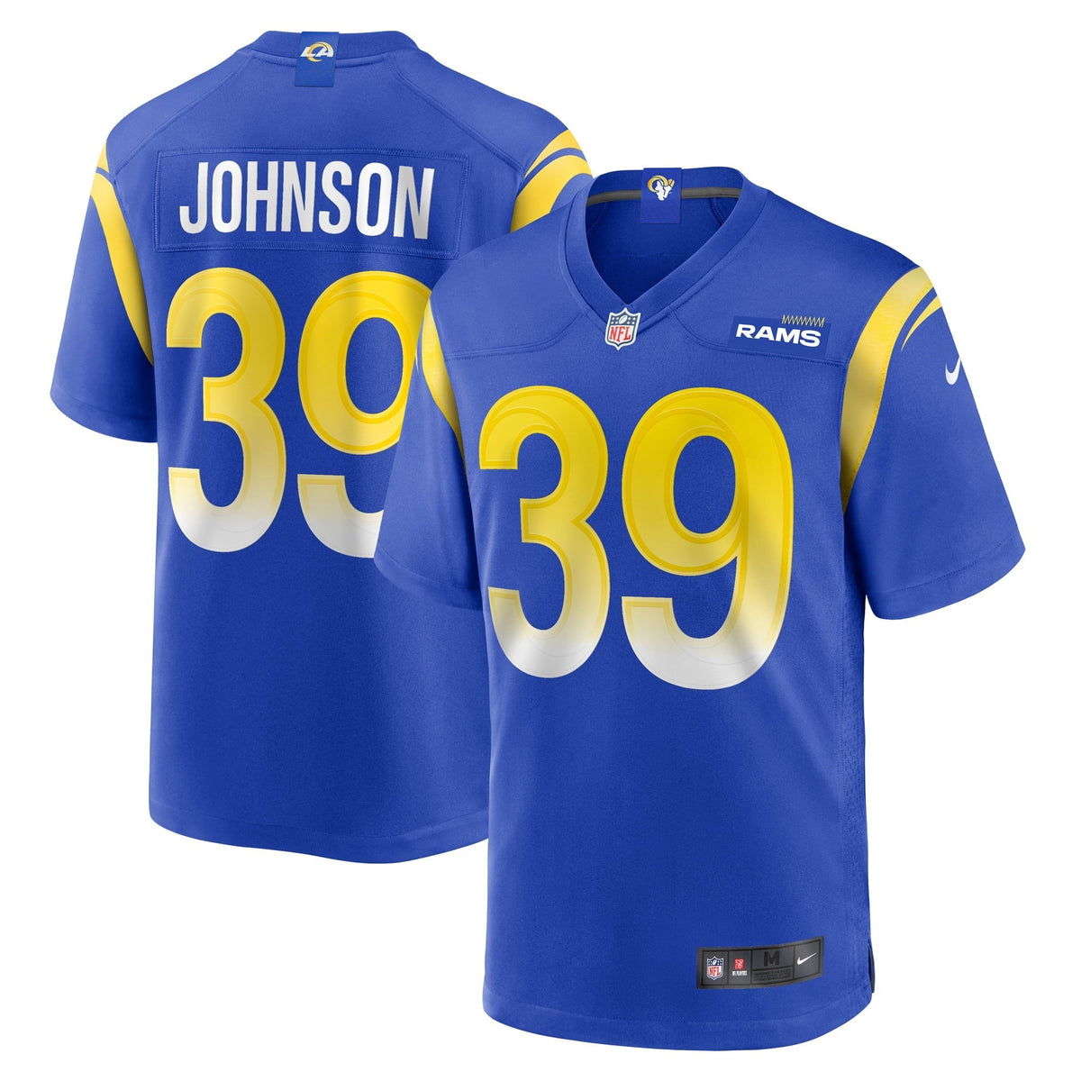 Men s Nike Quindell Johnson Royal Los Angeles Rams Home Game Jersey