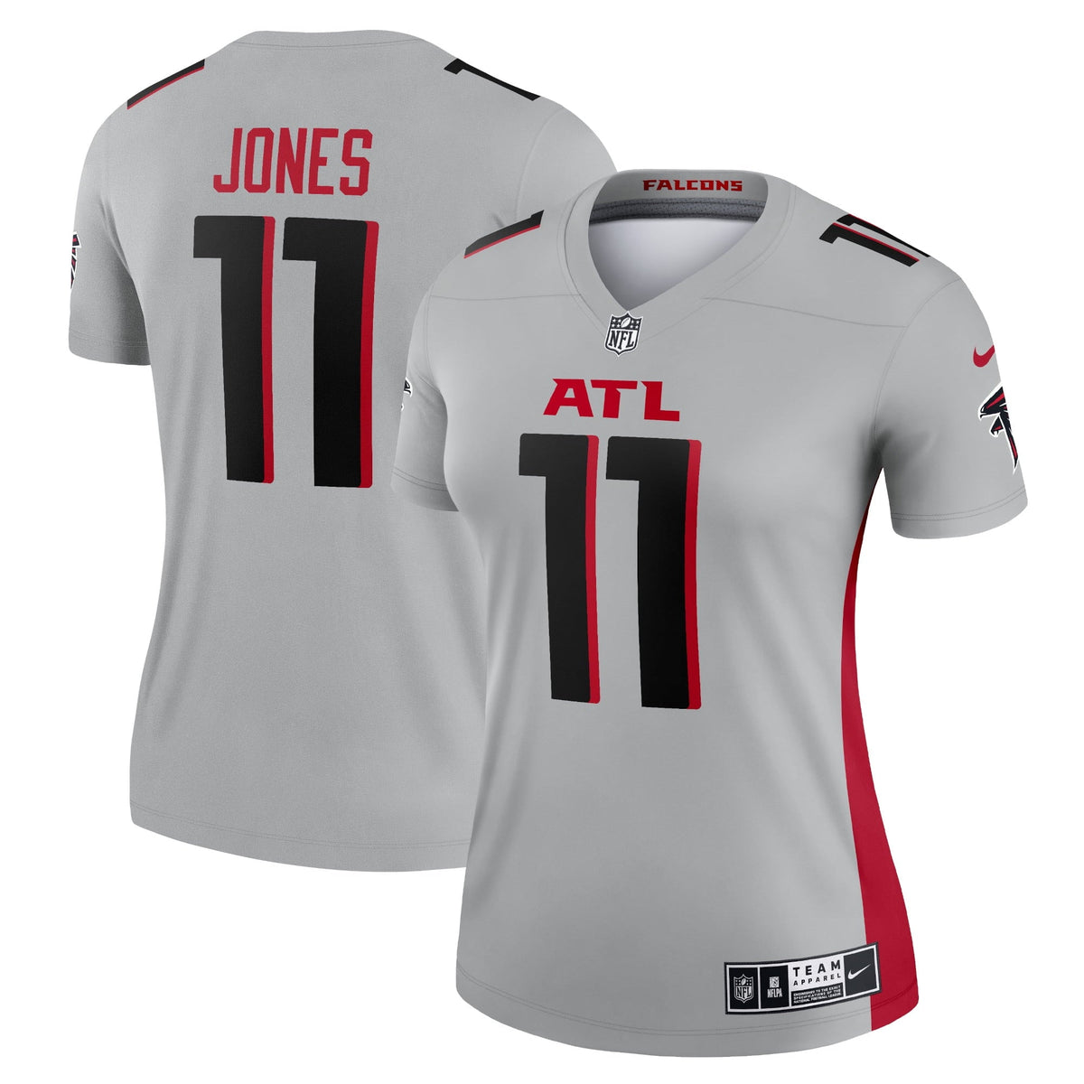 Women s Nike Julio Jones Silver Atlanta Falcons Inverted Legend Jersey