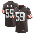 Men s Nike Joe Haeg Brown Cleveland Browns Game Player Jersey