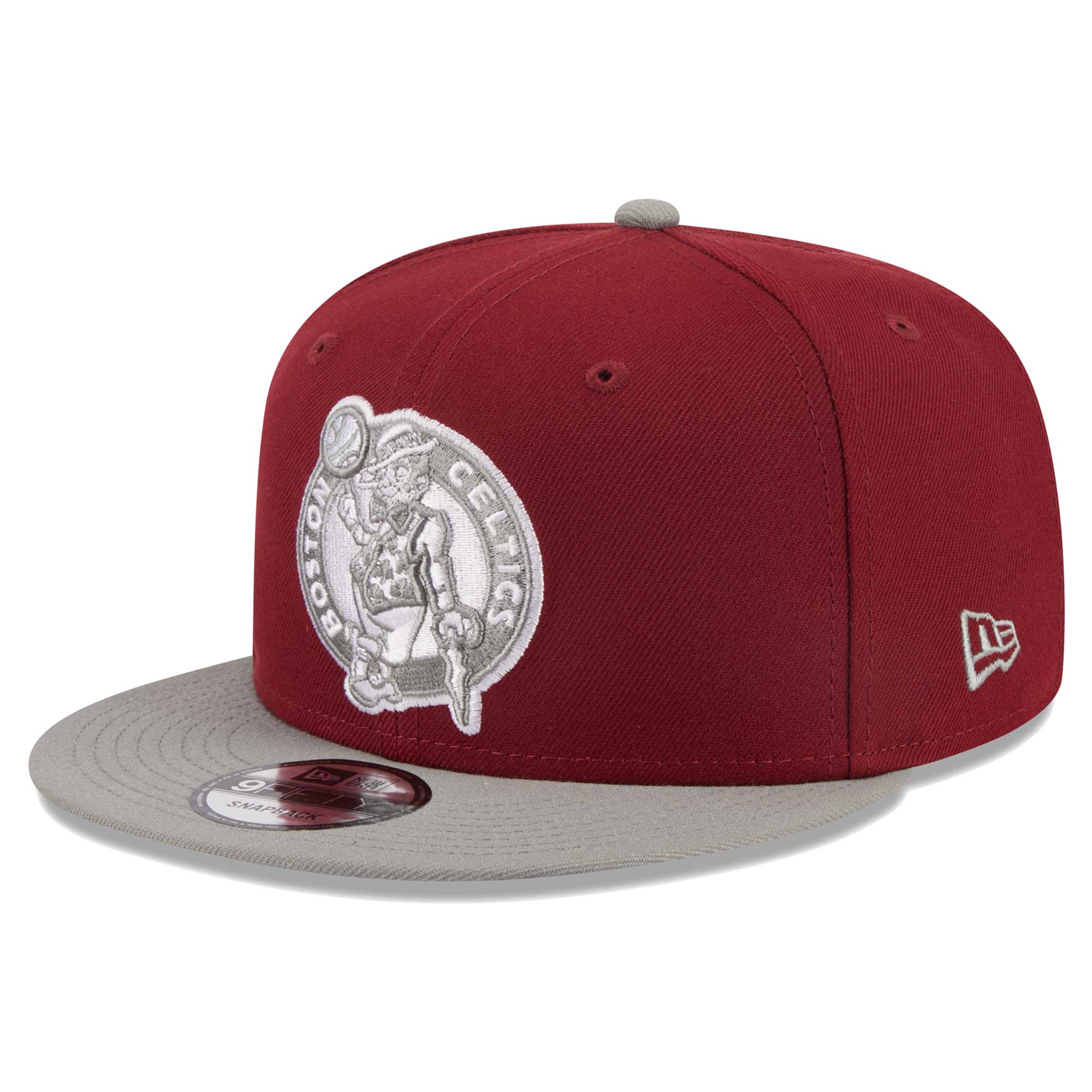 Boston Celtics New Era Color Pack 2-Tone 9FIFTY Snapback Hat - Crimson/Gray