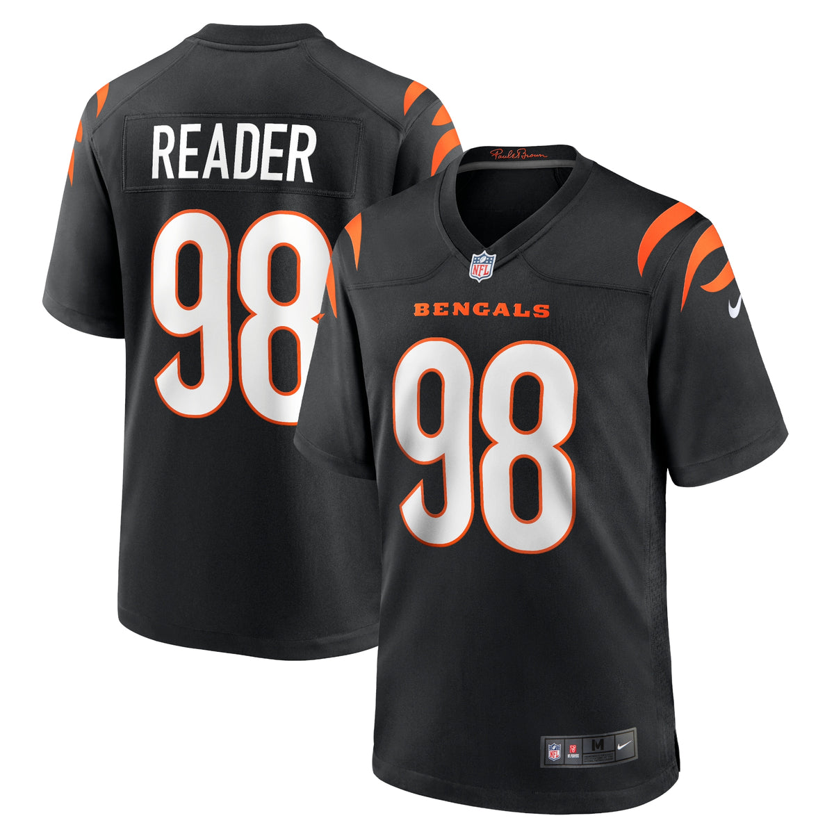 D.J. Reader Cincinnati Bengals Nike Game Jersey   Black