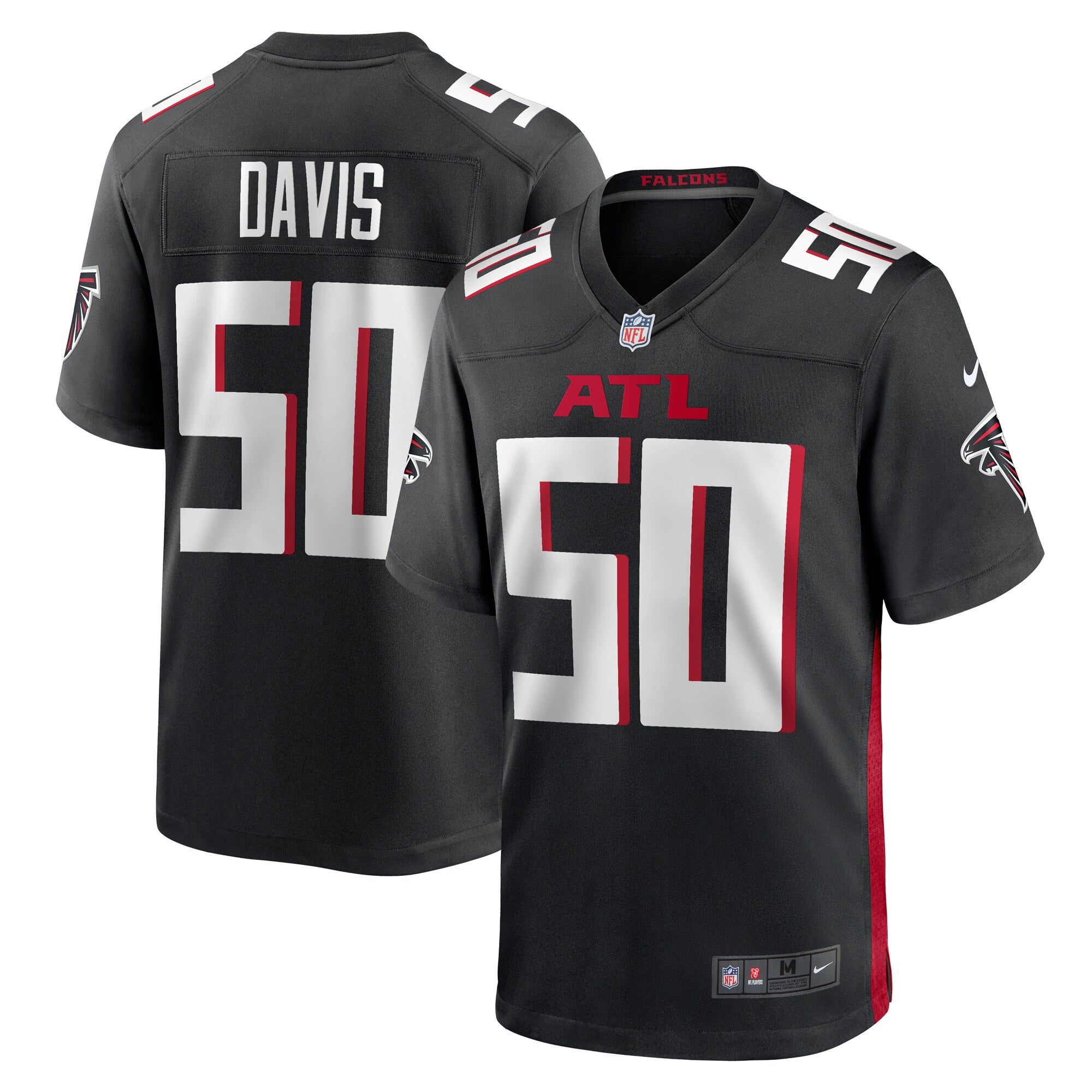 Tae Davis Atlanta Falcons Nike Team Game Jersey    Black