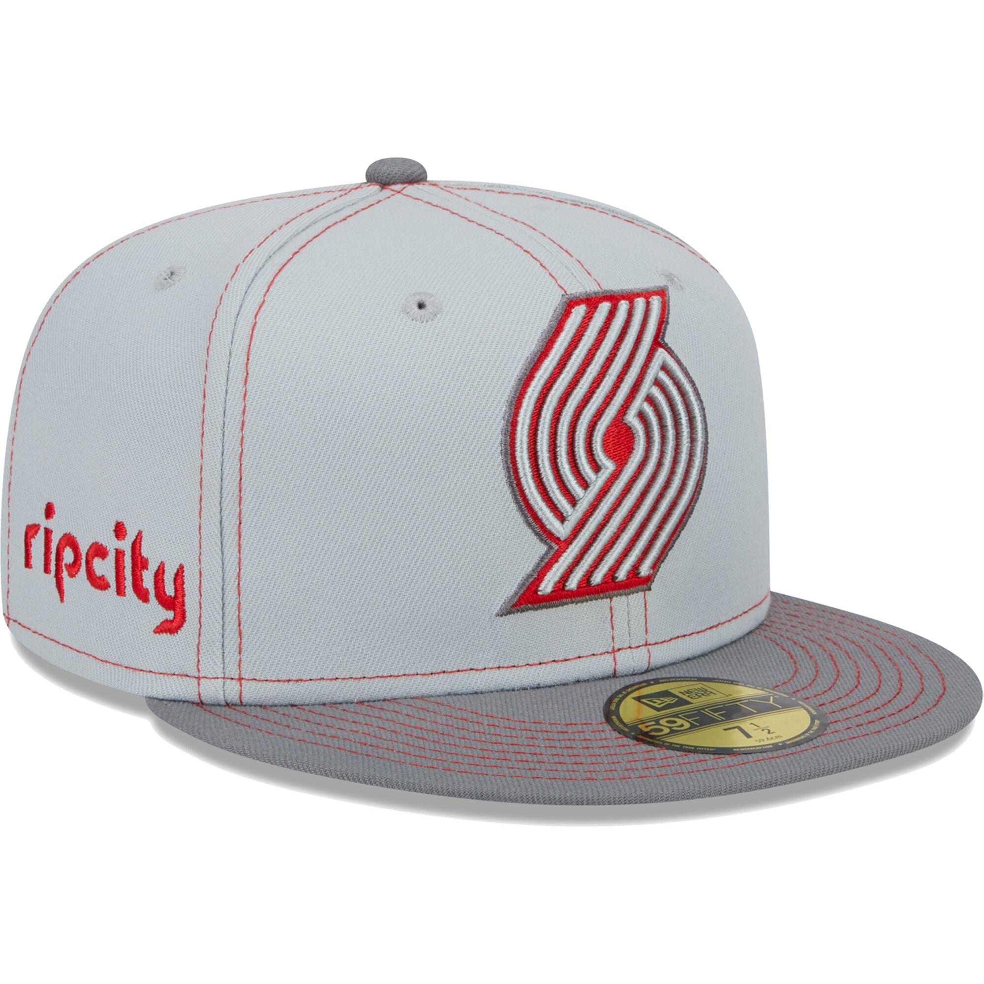 Portland Trail Blazers New Era Color Pop 59FIFTY Fitted Hat - Gray