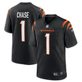 Men s Nike Ja Marr Chase Black Cincinnati Bengals Game Jersey