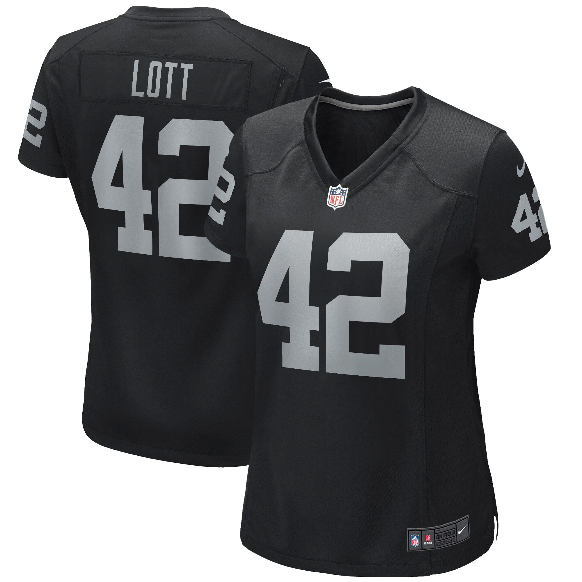 Ronnie Lott Las Vegas Raiders Nike Women s Game Retired Player Jersey   Black
